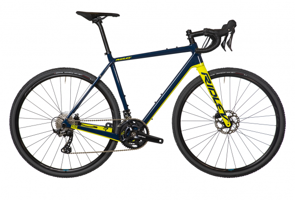 GRAVEL BIKE RIDLEY KANZO C ADVENTURE SHIMANO GRX 600 2X11V 700 MM BLEU / JAUNE 2022