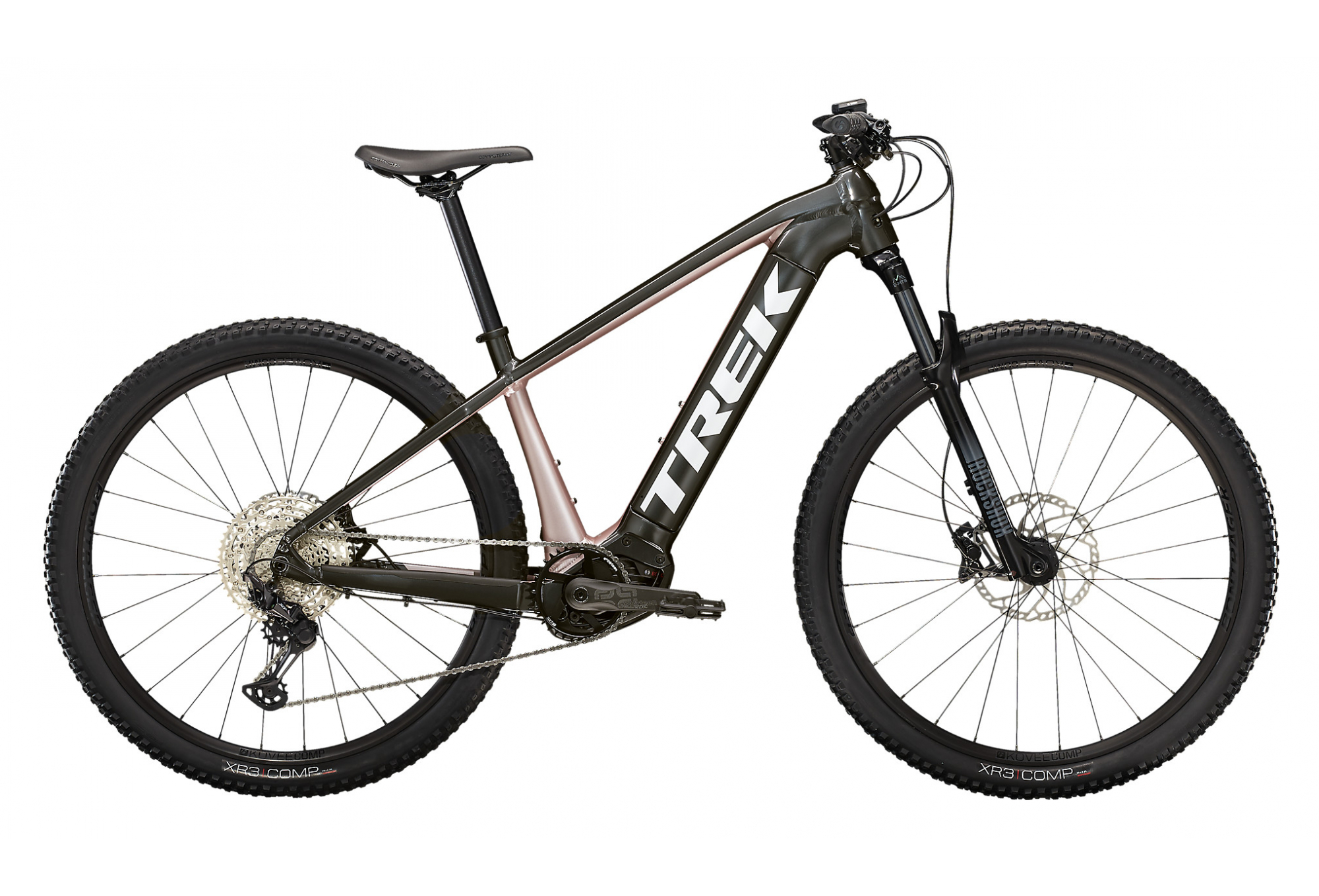 VTT ÉLECTRIQUE SEMI-RIGIDE TREK POWERFLY 5 SHIMANO DEORE XT 12V 625 WH 29'' NOIR / OR ROSE 2023