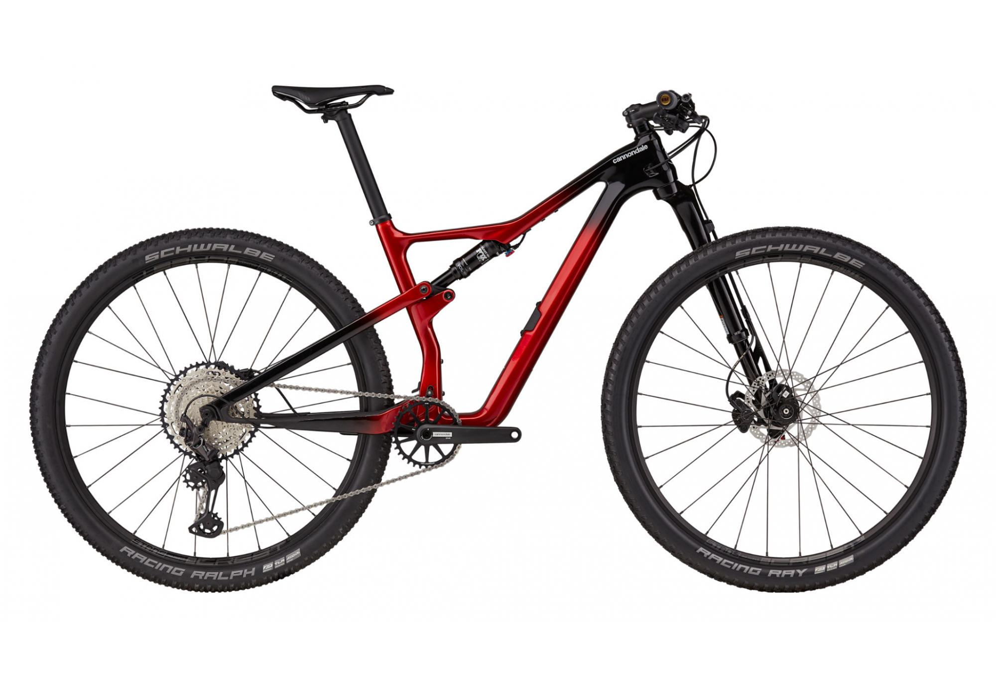 VTT TOUT-SUSPENDU CANNONDALE SCALPEL CARBON 3 SHIMANO SLX / XT 12V 29'' ROUGE CANDY NOIR