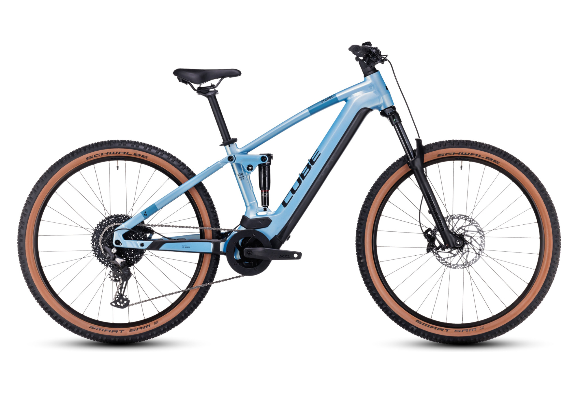 VTT ÉLECTRIQUE TOUT-SUSPENDU CUBE STEREO HYBRID 120 PRO 625 SHIMANO DEORE 12V 625 WH 29'' BLEU SAGE METALLIC 2023