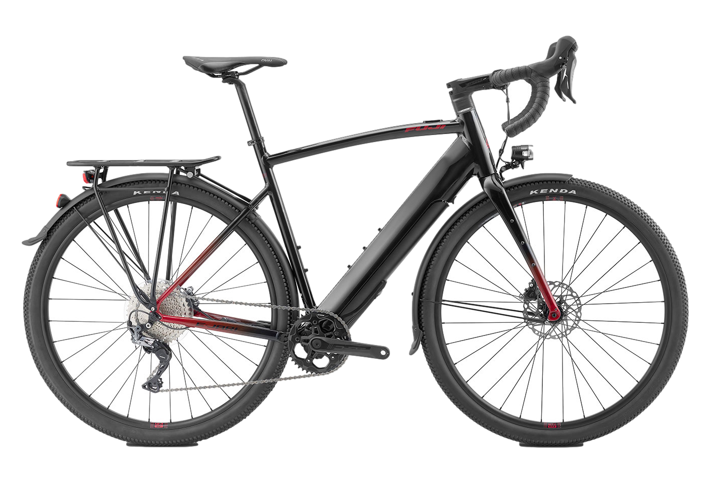 GRAVEL BIKE ELECTRIQUE FUJI E-JARI EQP SHIMANO GRX 11V 250WH 700MM NOIR / ROUGE 2022